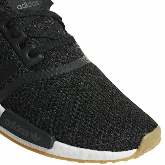 [B42200] Mens Adidas NMD_R1 - Black Gum Sneakers - Picture 4 of 5